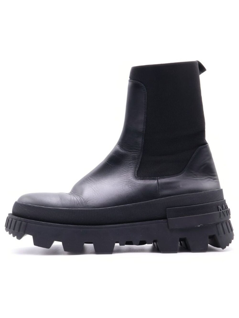 Moncler Neue Chelsea Side Gore Leather Boots Black